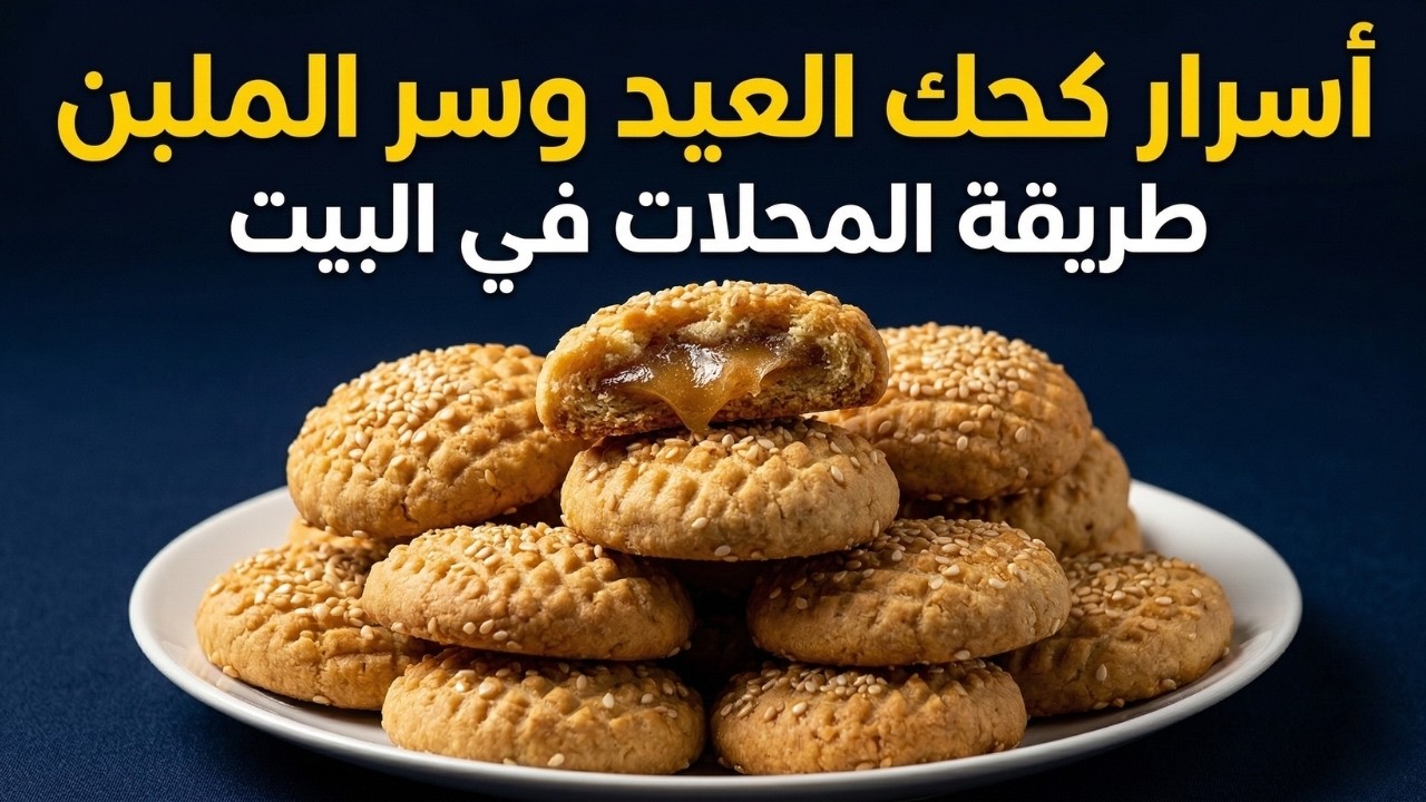 أسرار كحك العيد وسر الملبن ❤️ طريقة المحلات في البيت 🍪 سر ريحة السمن البلدي في الدقيق 