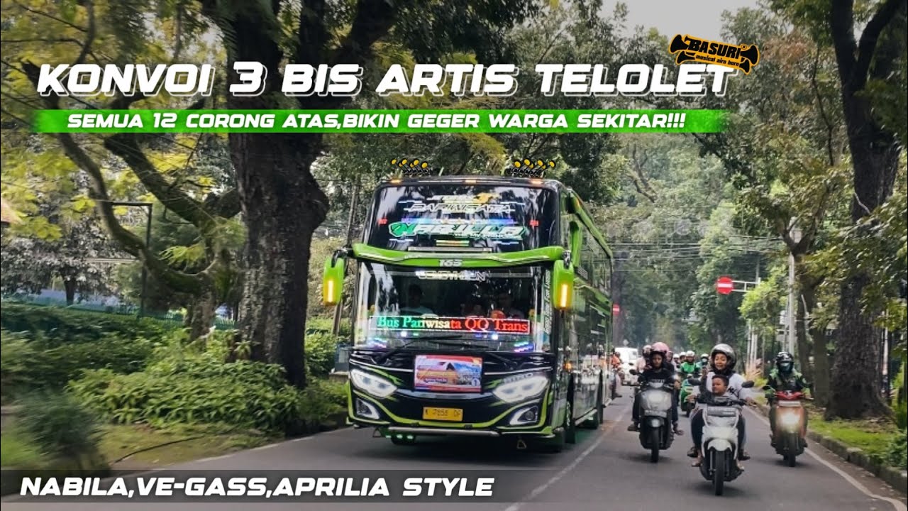BIS ARTIS TELOLET BIKIN GEGERKAN WARGA SEKITAR || KONVOI NANJAK SAMBIL NGEBASURI 12 CORONG ATAS⁉️