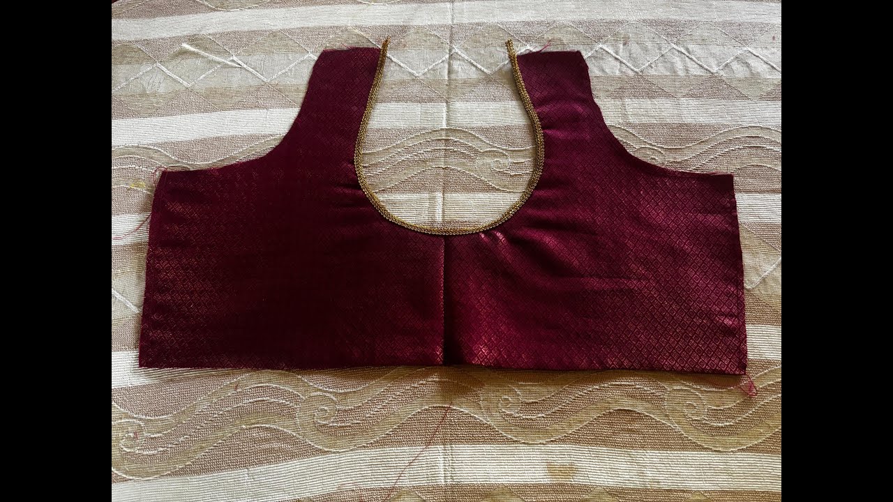  Blouse back neck design   cutting and stitching