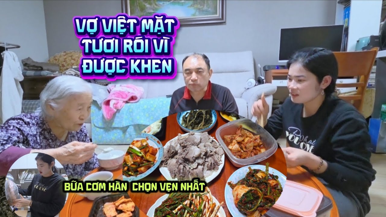 [CSHQ] VỢ VIỆT MẶT TƯƠI RÓI VÌ ĐƯỢC CHỒNG HÀN KHEN.MỪNG VÌ MUA ĐƯỢC CÁI ƯNG Ý  #food 