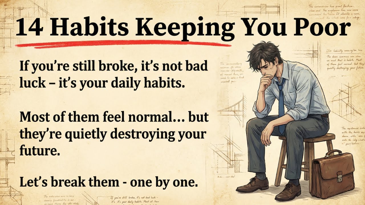 Why You Are Still Poor: 14 Toxic Habits 🛑 English Listening Practice