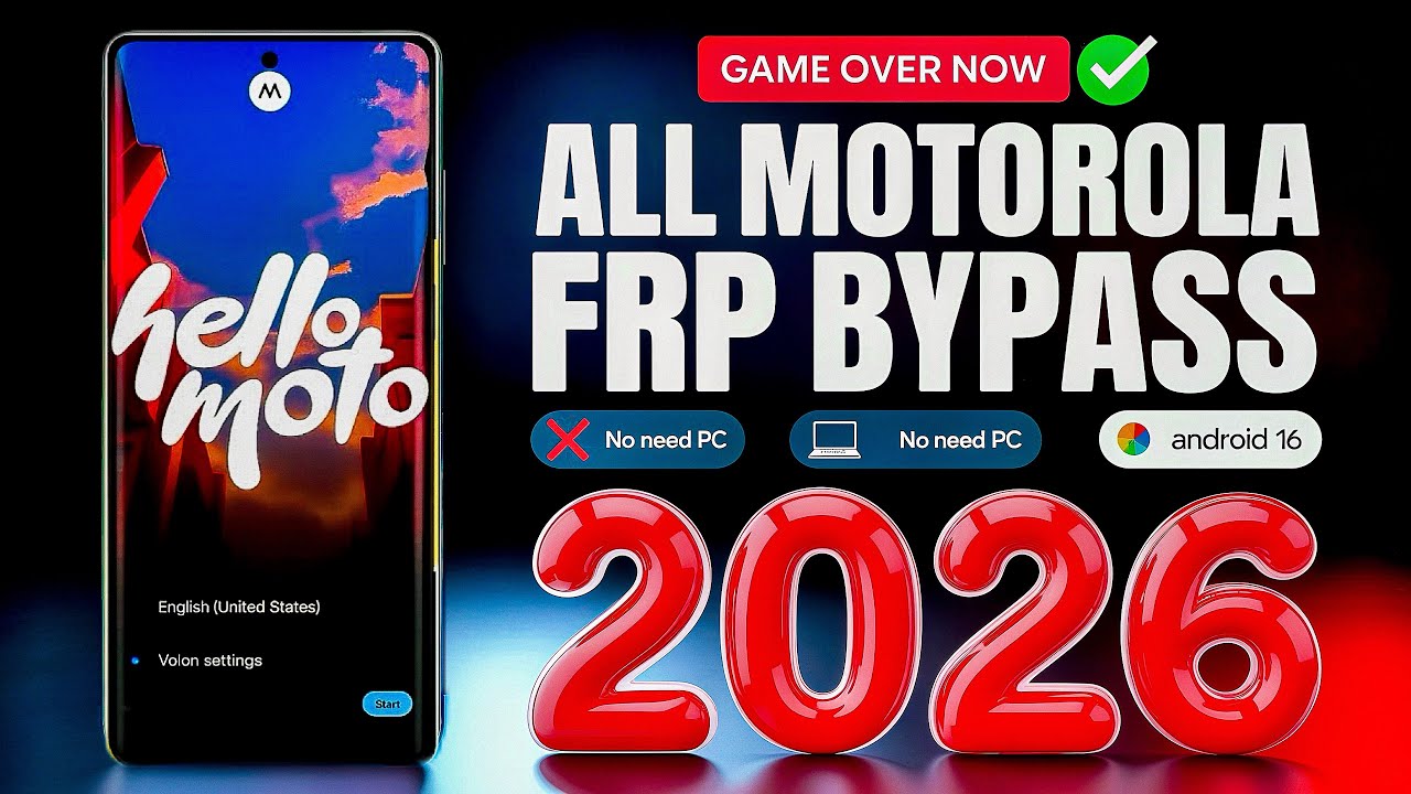 👉 Motorola FRP Bypass 2026 🔓 Android 15/16 | NO PC Needed | 100% Working Google Lock Remove!