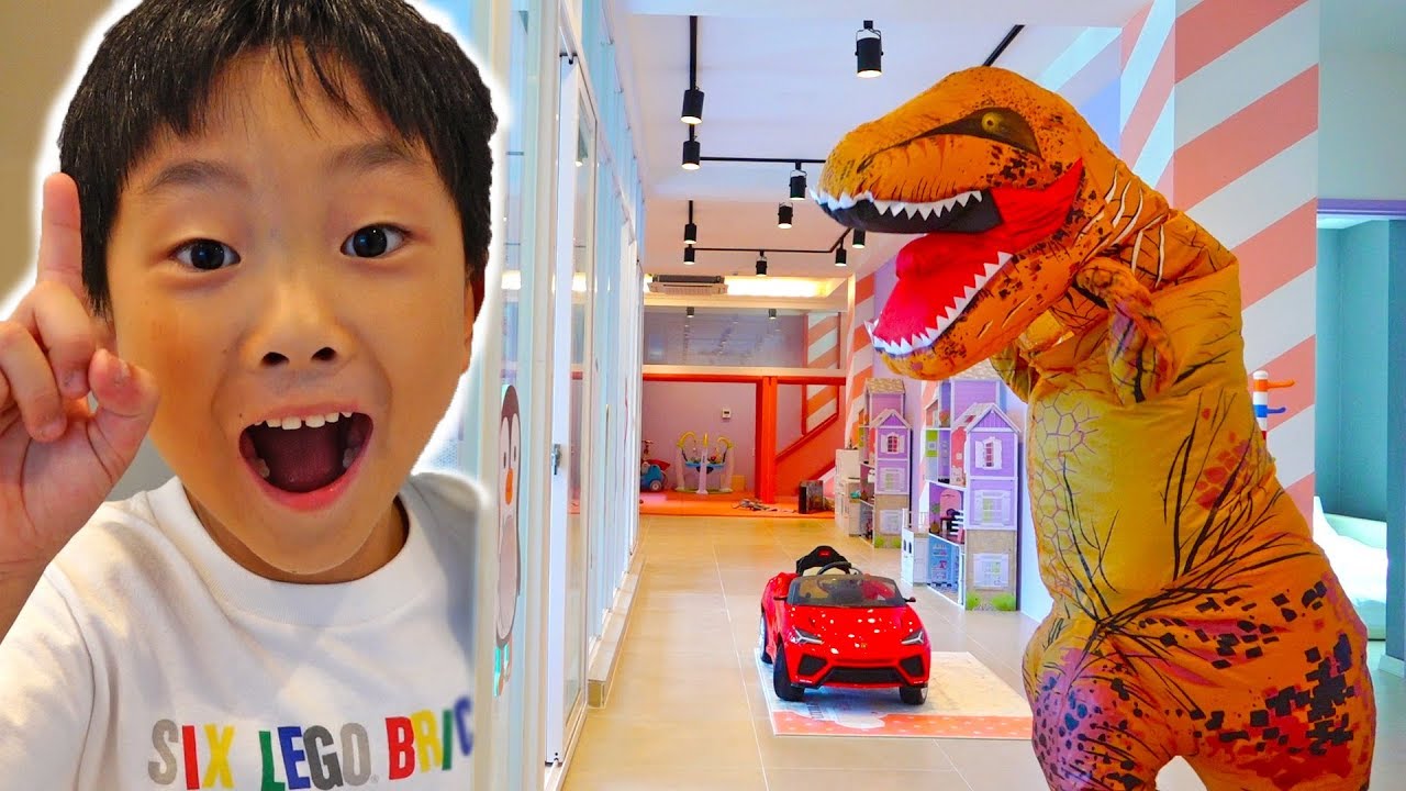 игровой домик с динозаврами игрушка для детей Dinosaurs toy with playhouse for Kids
