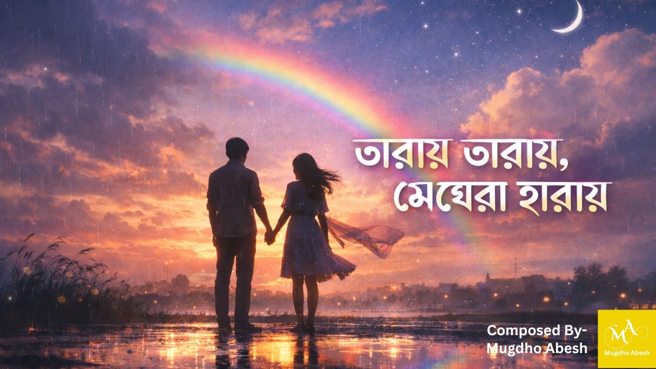 তারায় তারায়, মেঘেরা হারায় 🌈 | New Bangla Romantic Song 2026 | Cinematic Love Song l Mugdho Abesh