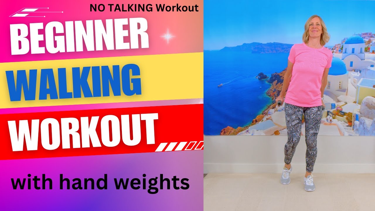 15 min Walking Workout at Home with Light Weights (weights are optional)