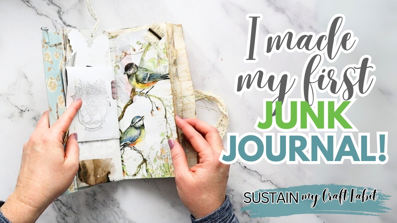 I made my first upcycled junk journal! Beginner Junk Journal Ideas with Decoupage