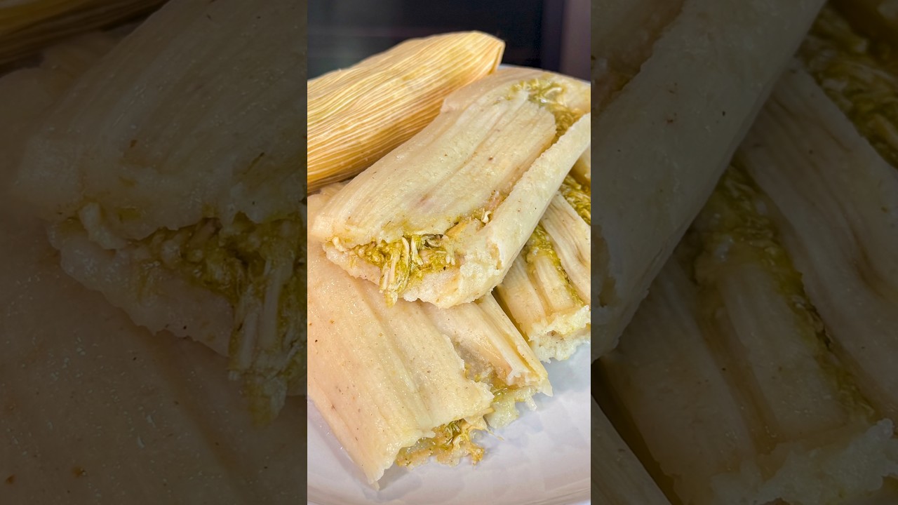 Tamales Verdes de Pollo Chicken Tamales #shorts