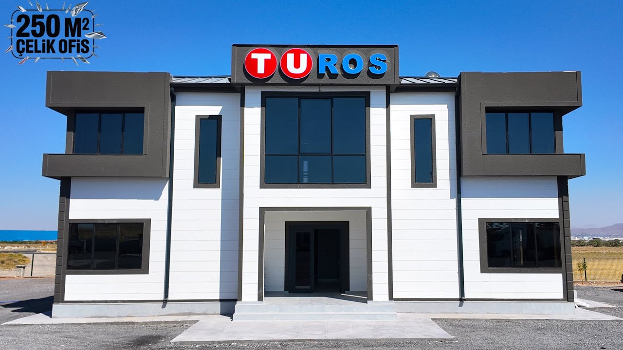 ÖZEL TASARIM 250 m² ÇELİK EV OFİS - PREFABRİK ÇELİK EV TURU ve FİYATI - Anahtar Teslim