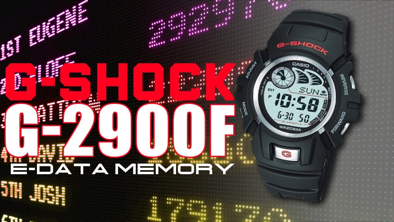 A kis okostojás - Casio G-Shock G-2900F - e-Data memory