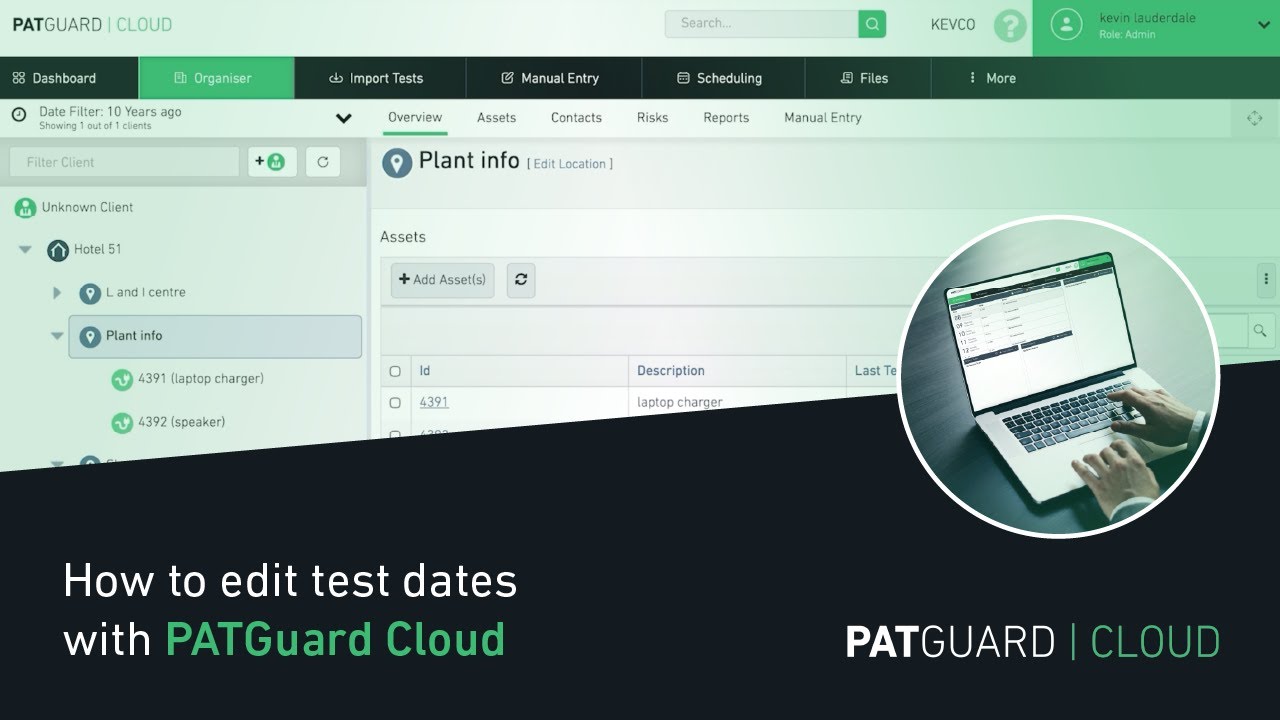 How to edit test dates in PATGuard Cloud