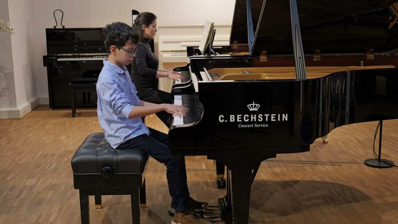 J.S.Bach Concerto in D Minor BWV 1052 1. Allegro, Alexander Hötzenecker, Zhania Pohn