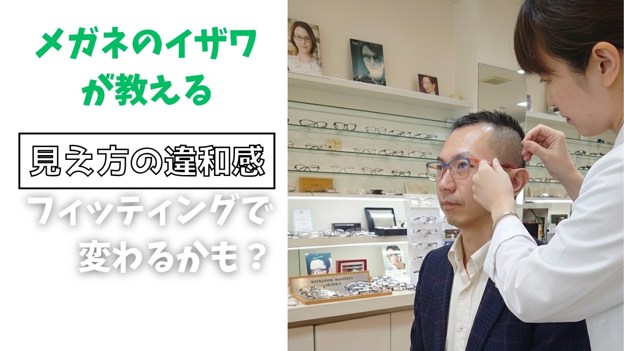 見え方の違和感フィッティングで変わるかも！？