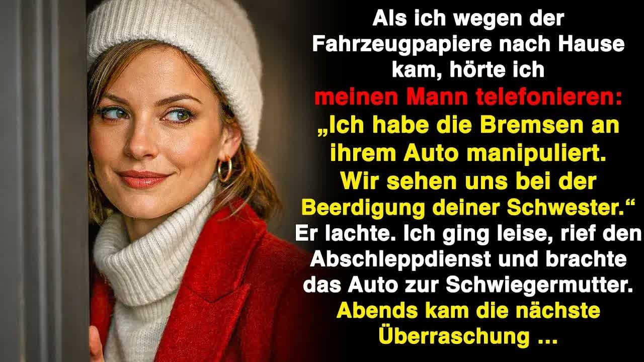 „Ich habe die Bremsen an ihrem Auto manipuliert  Wir sehen uns bei der Beerdigung deiner Schwe