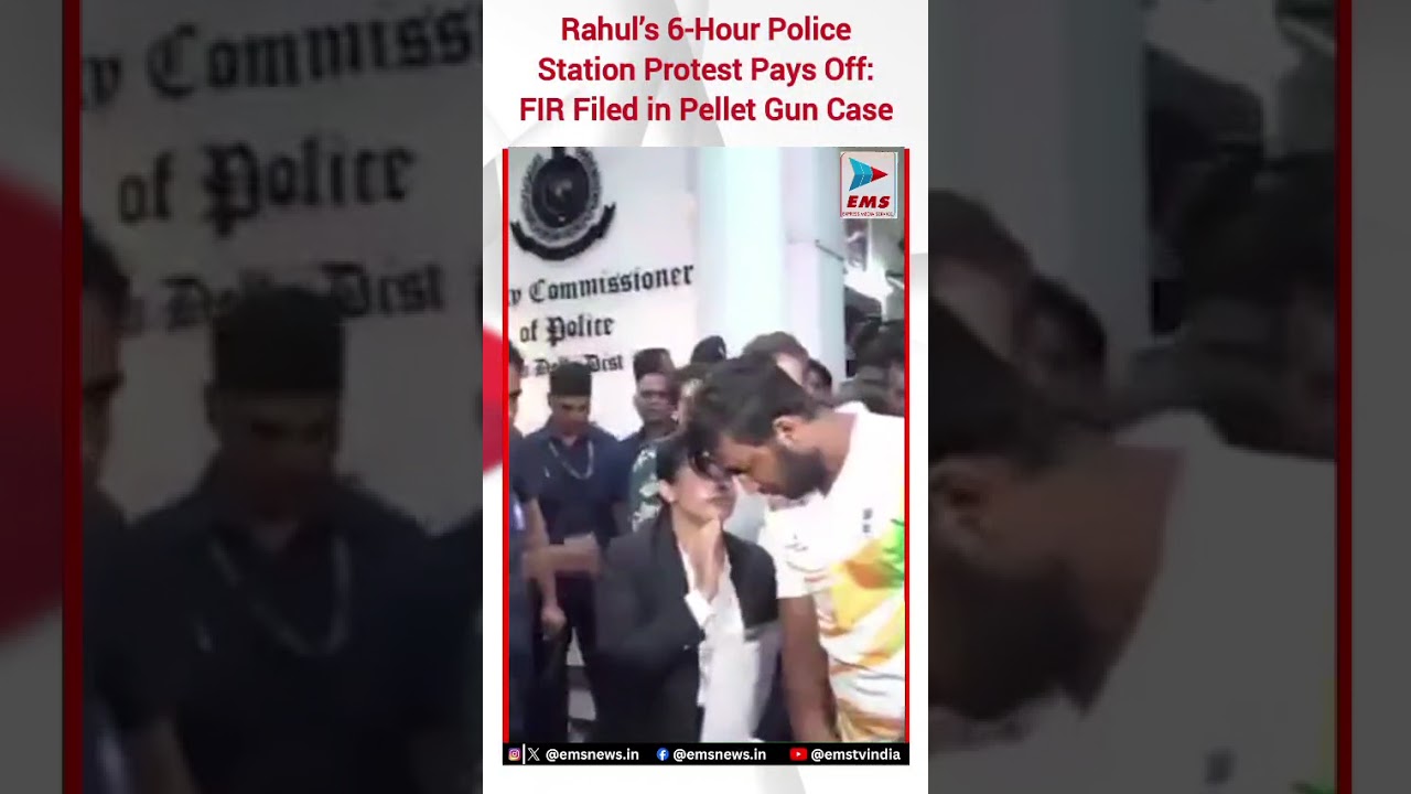 Rahul&rsquo;s 6-Hour Police Station Protest Pays Off: FIR Filed in Pellet Gun Case