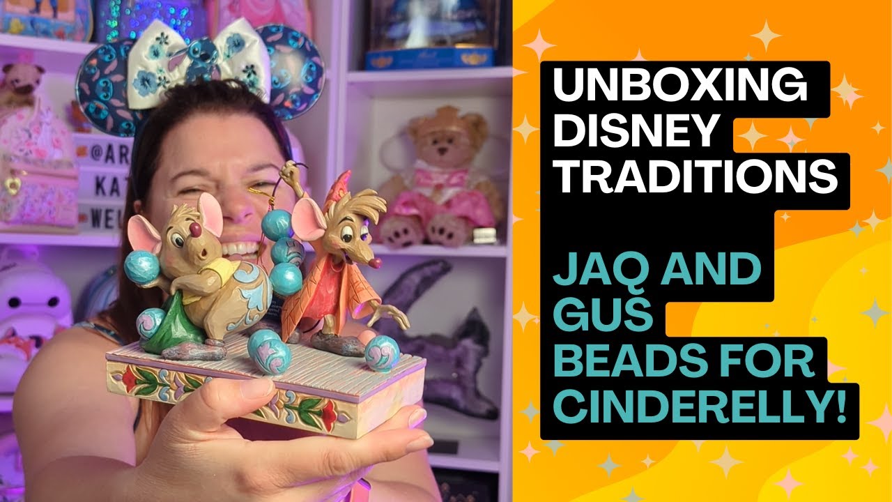 Cinderella Jim Shore Disney traditions unboxing! Jaq and Gus Beads for Cinderelly #disneyunboxing