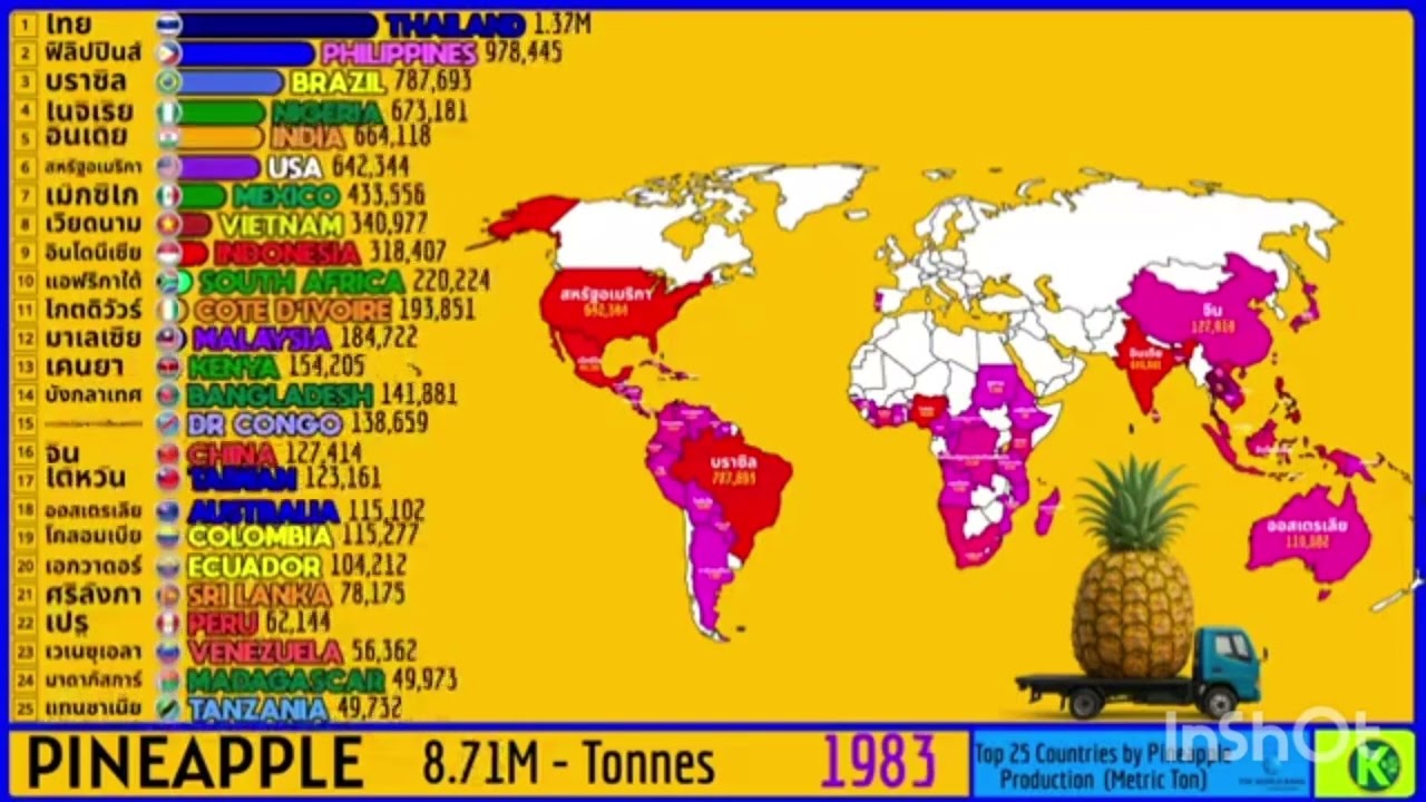 Os Maiores Produtores de Abacaxi do Mundo - Klima Naturali 