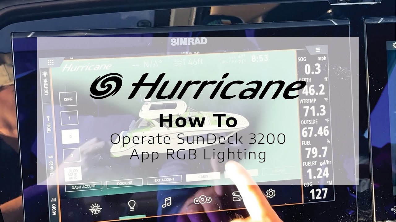 Hurricane Deck Boats | How To: SunDeck 3200 App RGB Lighting