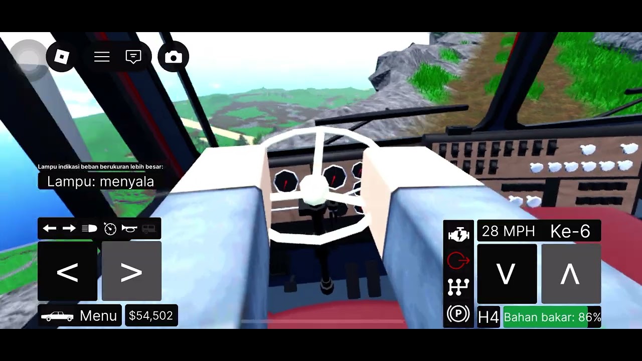 Aku menaiki gunung menggunakan Truck di game Off-Roading Epic