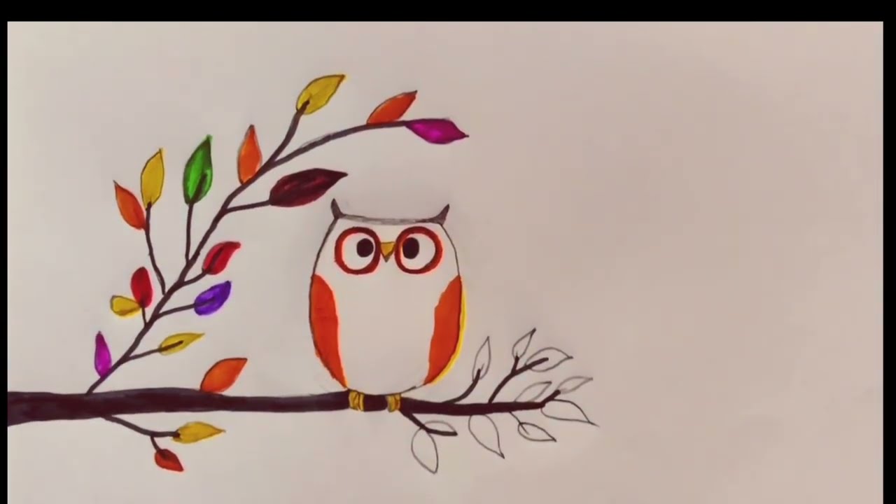 How to draw an Owl / Easy Drawing Tutorial 