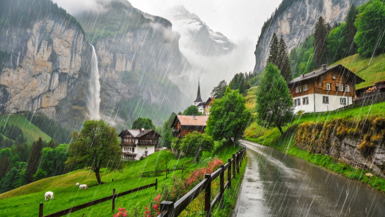 Рай Швейцарии в дождливый день: райские деревушки в Швейцарских Альпах