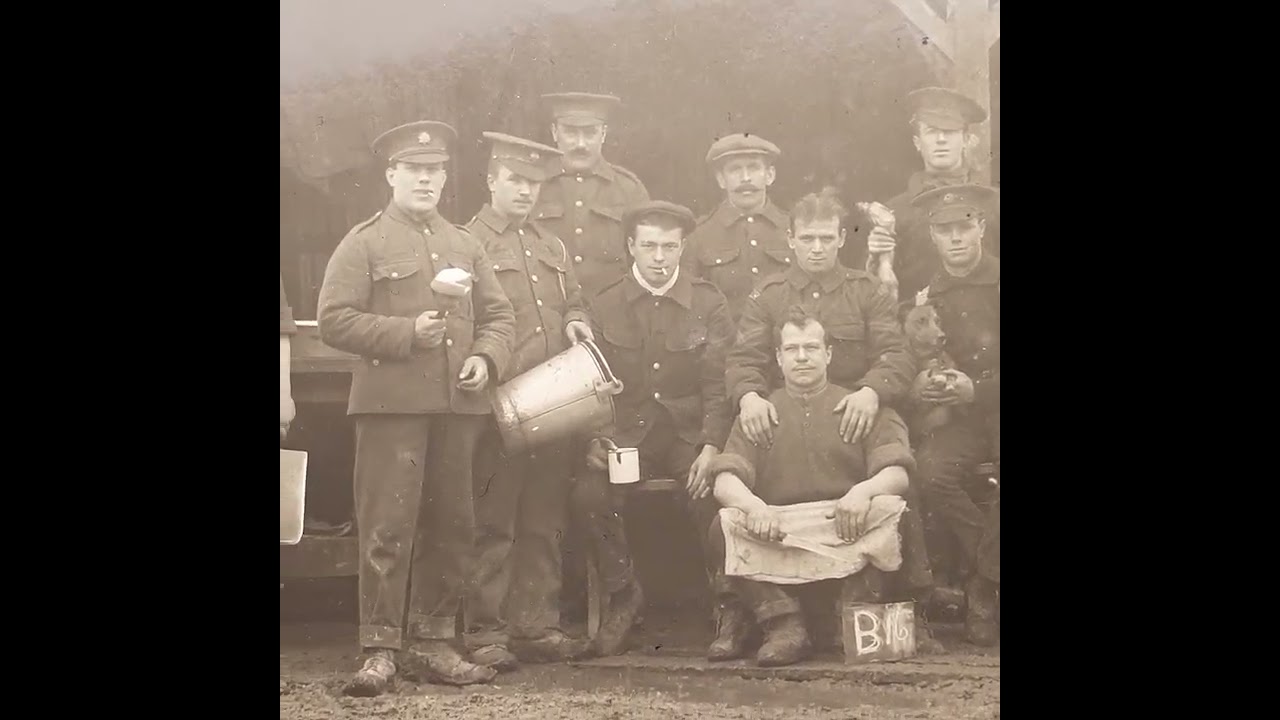 WWI Field Kitchen Butchers Soldiers British Army Photo Military