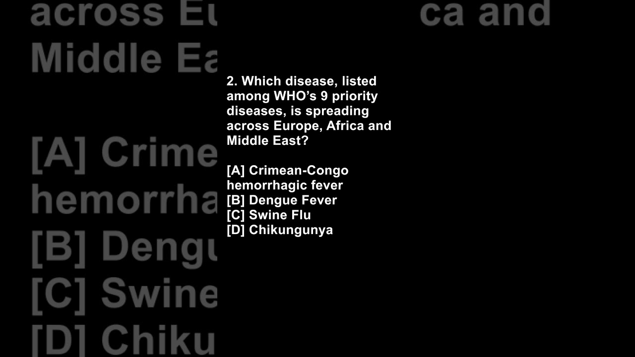 WHO’s 9 priority diseases | 