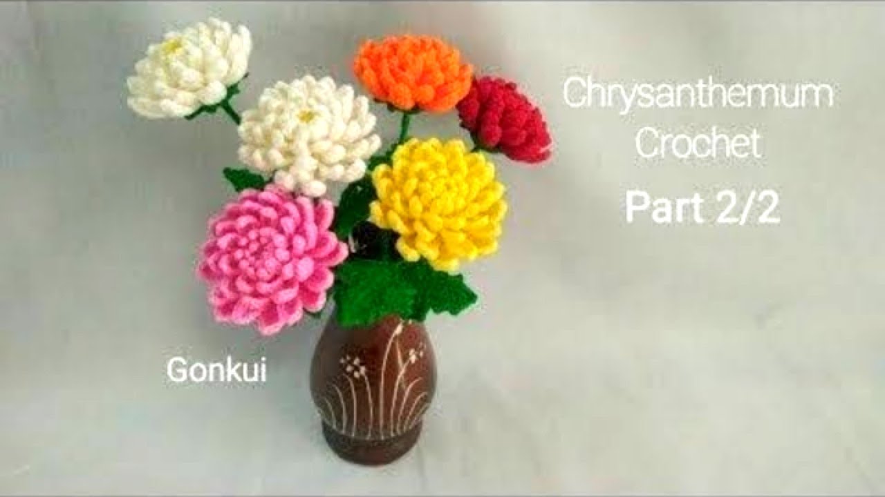 Crochet flower | Crochet Chrysanthemum flower PART 2/2, 🌼Petals #crochetflower #crochet #tutorial