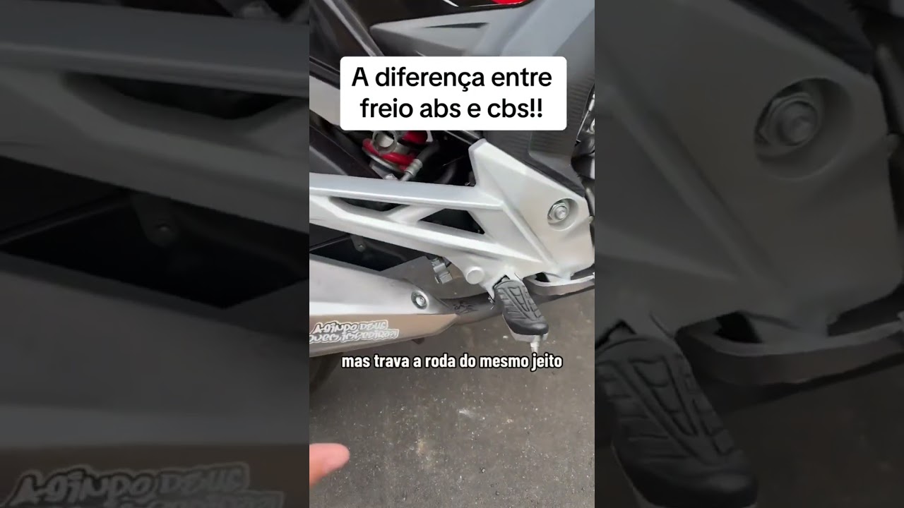 Diferen&ccedil;a entre freio cbs e freio abs #dicasdemoto #moto