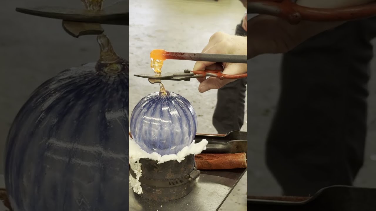 Textured Blown Glass Ornament Demo