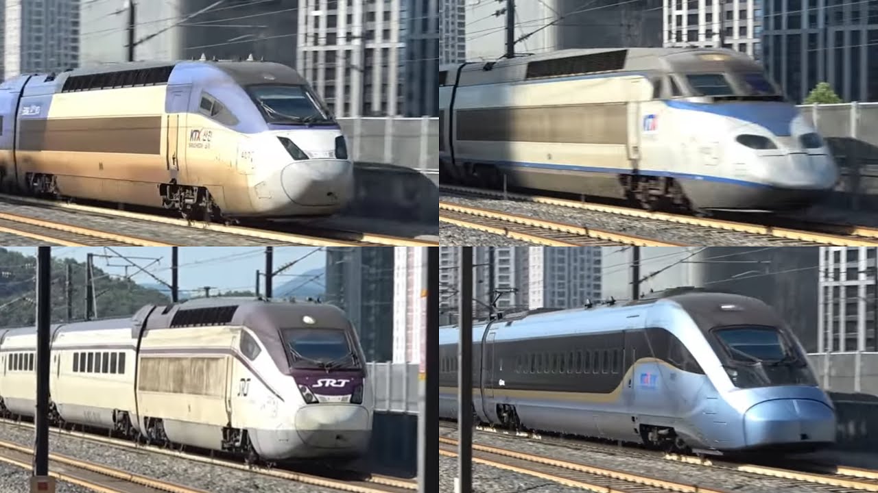 【最速300km/h】これが韓国高速鉄道の本気だ！天安牙山駅を激走するKTX＆SRT 超迫力高速通過集(速度付き)
