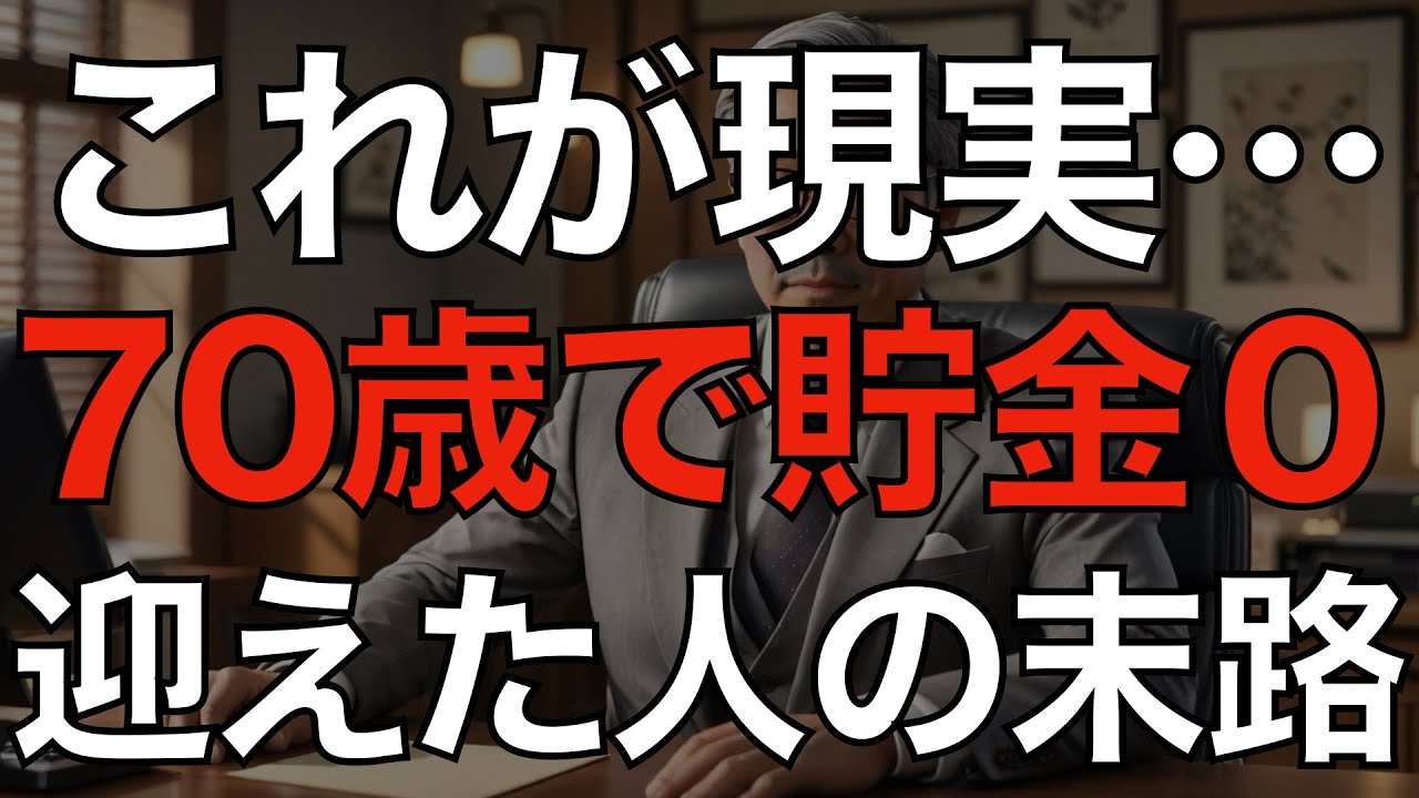 【衝撃】貯金ゼロで70歳を迎えた人の末路が壮絶すぎた…｜老後破産のリアル｜資産運用｜老後生活