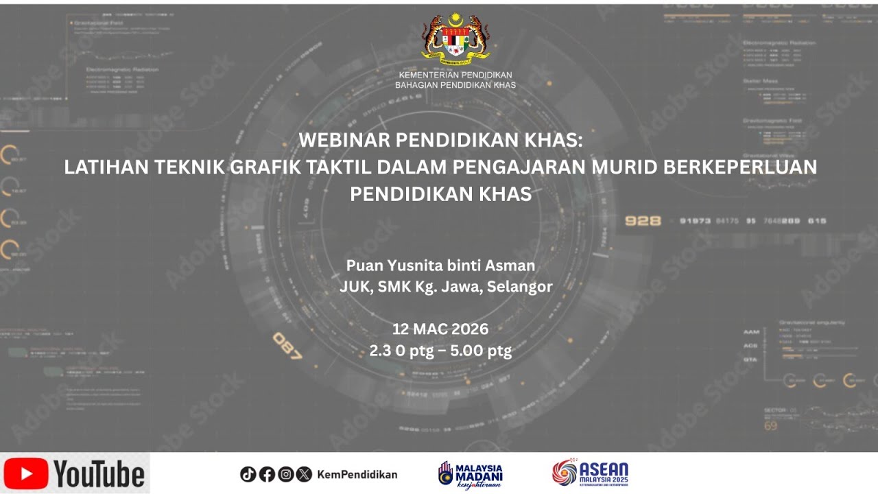 WEBINAR PENDIDIKAN KHAS : LATIHAN TEKNIK GRAFIK TAKTIL DALAM PENGAJARAN MBPK