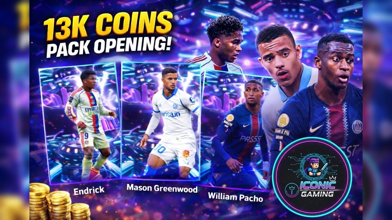 13000 Coins black anamation Endrick 105 + Greenwood 105🔥 Ligue 1 Pack Opening in eFootball 2026