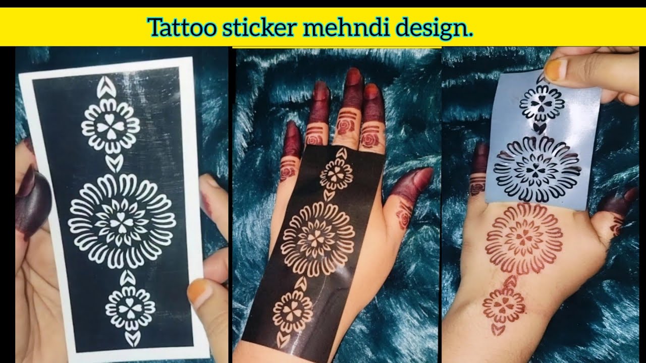 New Tattoo Sticker Mehndi Design / mehndi sticker for hands / review / link👇