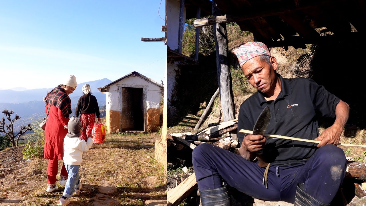 jungle man's daughter & granddaughter are returning back to their home ||