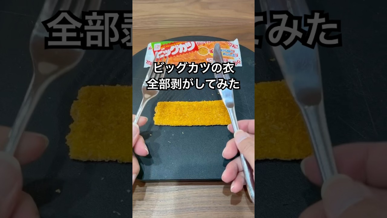 ビッグカツの衣を全部剥がしてみた #shorts #おもしろ動画 #funnyvideo #やってみた