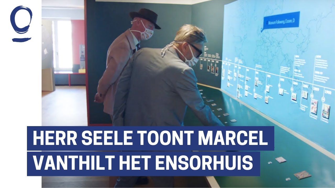 Herr Seele neemt Marcel Vanthilt mee op sleeptouw door het vernieuwde James Ensorhuis