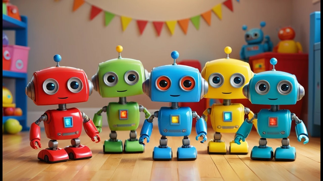 Vier kleine Spielzeugroboter Piep Piep Piep | Roboter-Lied & Technik-Abenteuer für Kinder