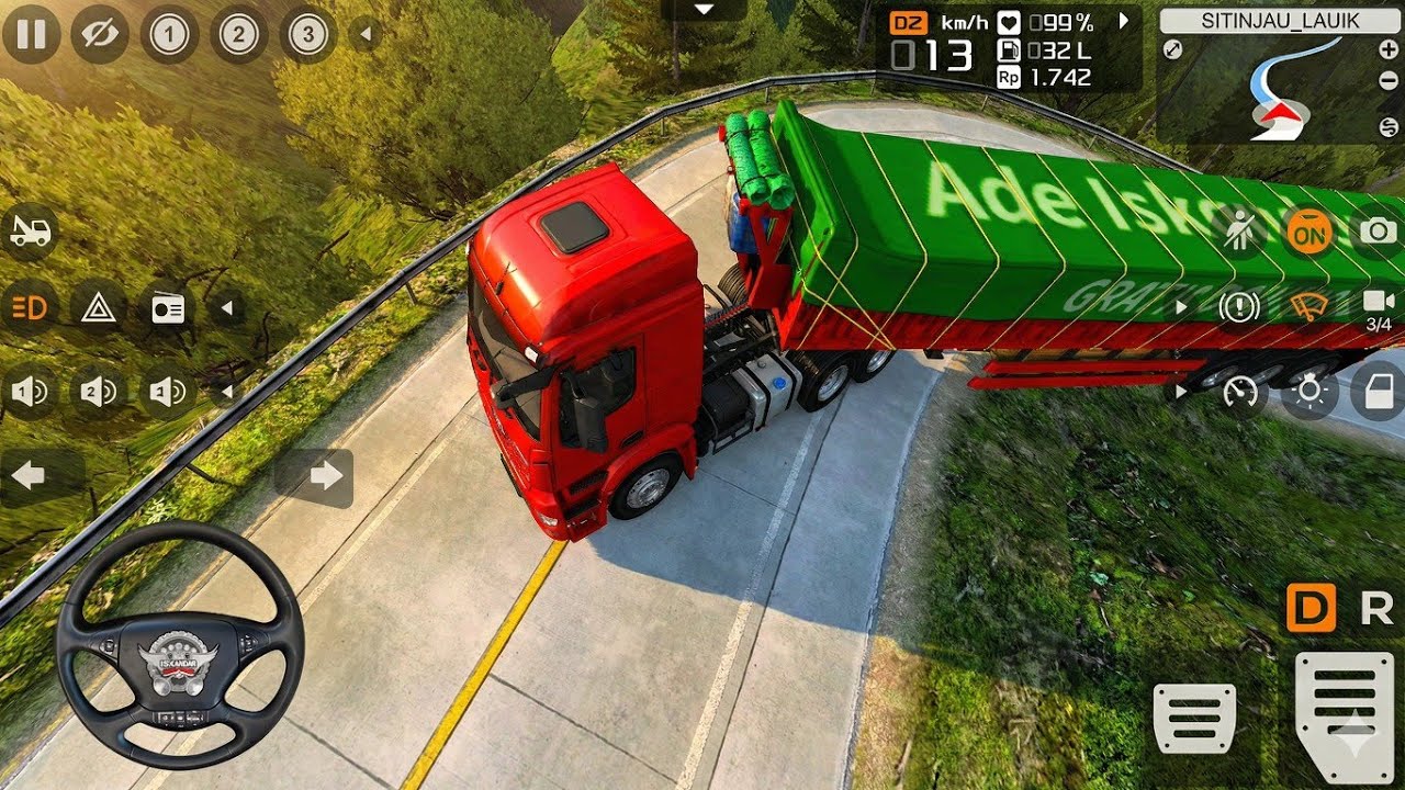Mercedes Actros Trailer on Sitinjau Lauik | BUSSID 3D MOD Gameplay 2026
