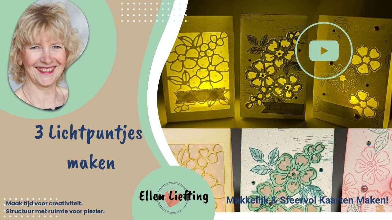 3 Lichtpuntjes om cadeau te doen ✨ | Papier, stempels & een klein lichtje