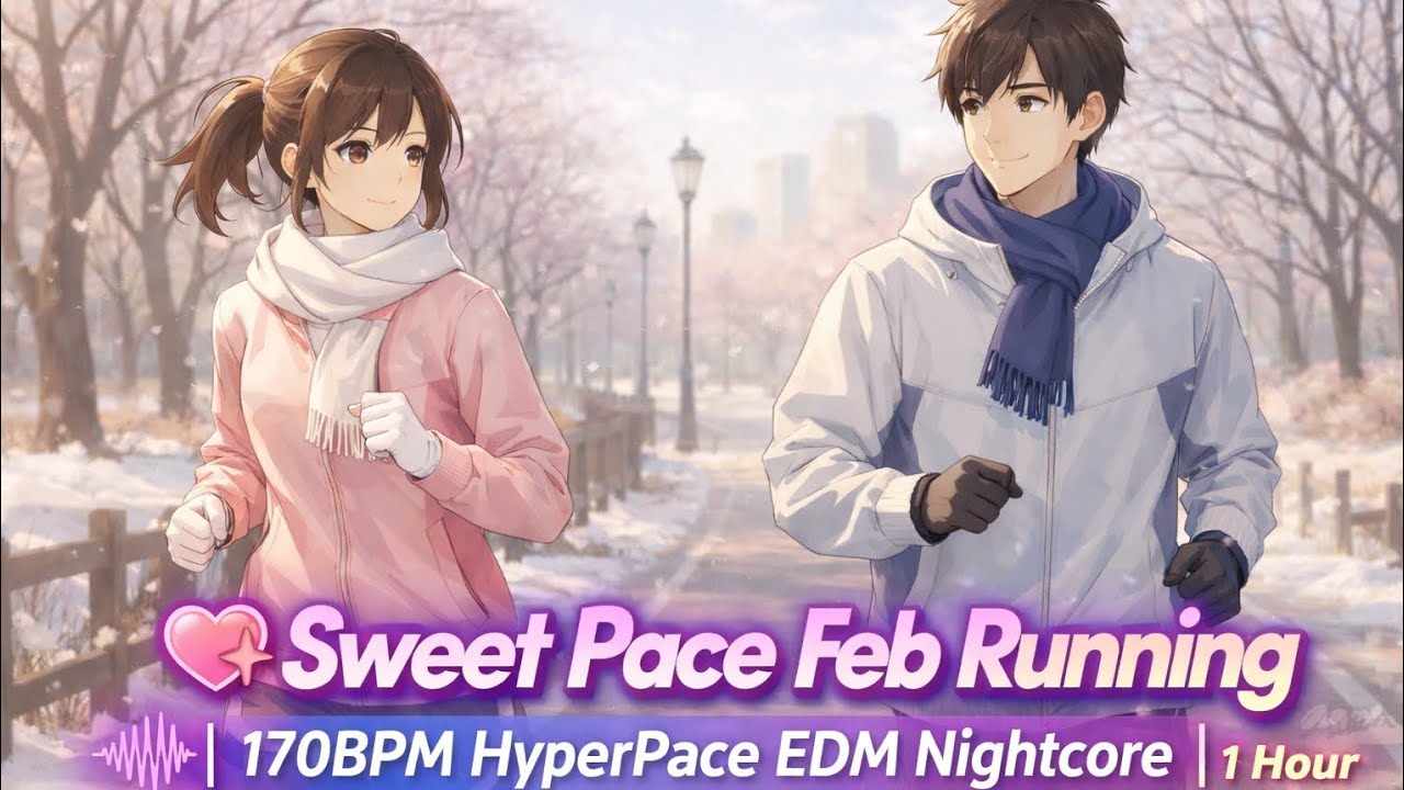 💗 Sweet Pace Feb Running | 170BPM HyperPace EDM Nightcore | 1 Hour | 2026