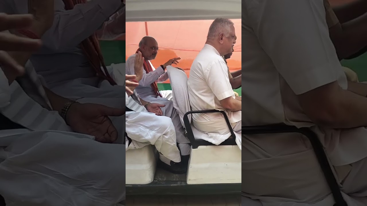 Amit Shah, Rajnath Singh, Bhupendra Patel, BL Santosh, on way to WB CM Swearing In Function