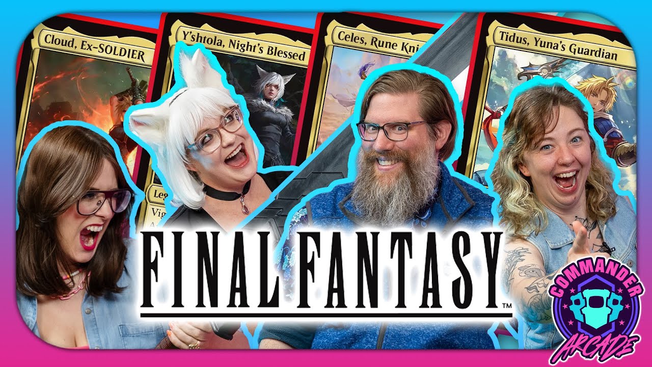 FINAL FANTASY x MTG Commander Battle! | Cloud vs. Y’shtola vs. Celes vs. Tidus | EDH Gameplay