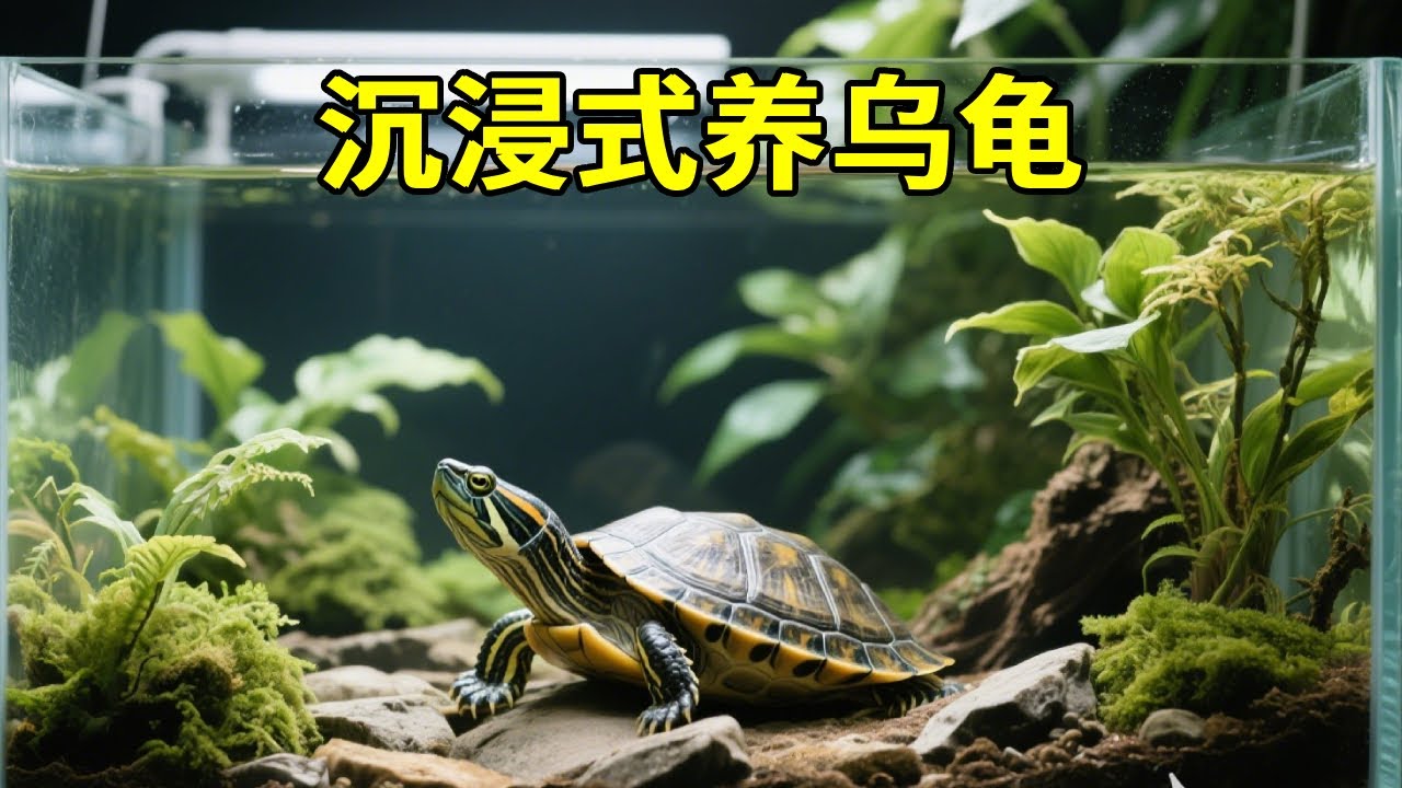 饲养一只被遗弃的乌龟，给它打造个生态缸，没想到挺好玩？ #养龟日常 #鱼缸里的大自然 #养龟