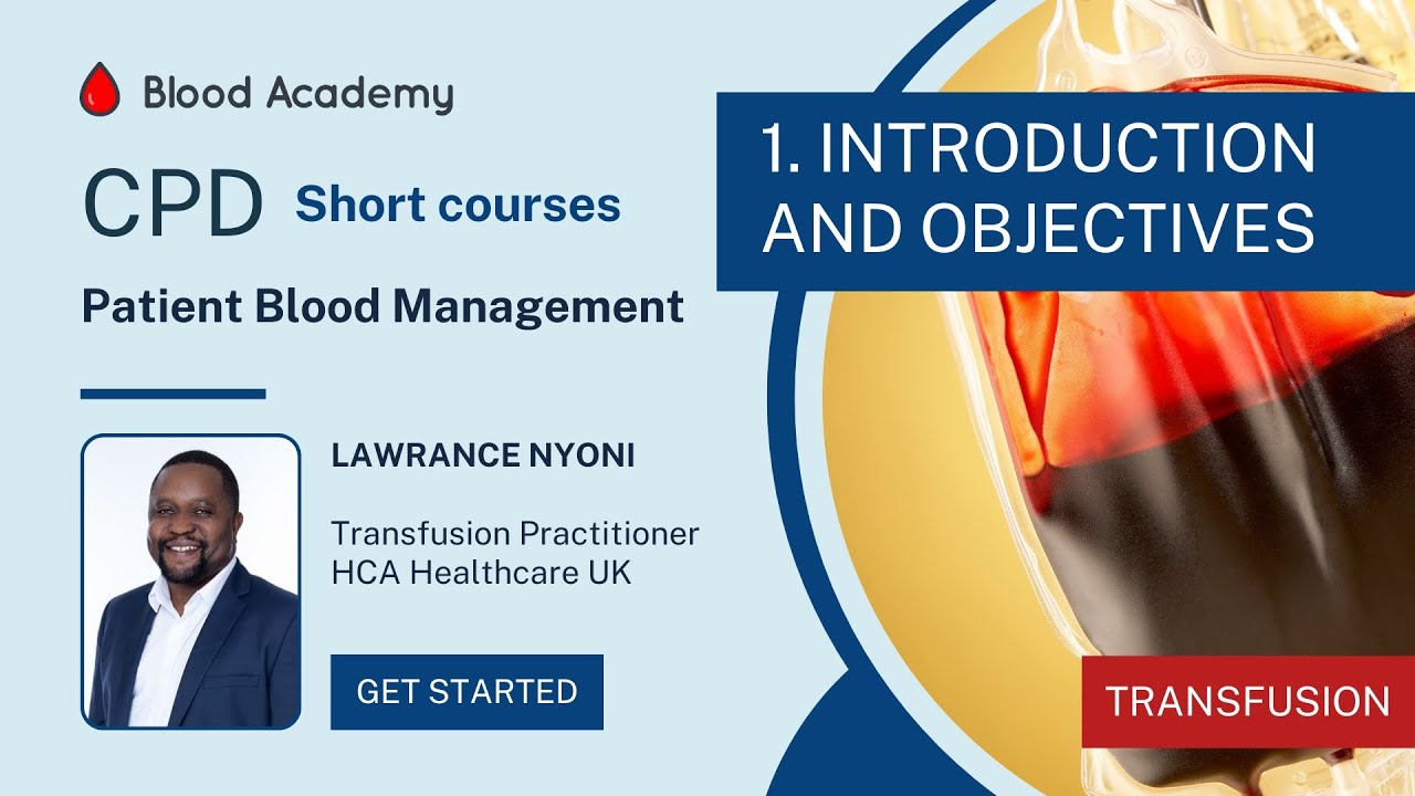 CPD short course: Patient Blood Management