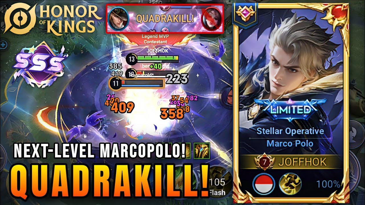 QUADRAKILL! Marco Polo's Deadly True Damage & Next-Level Insane Gameplay | Honor of Kings