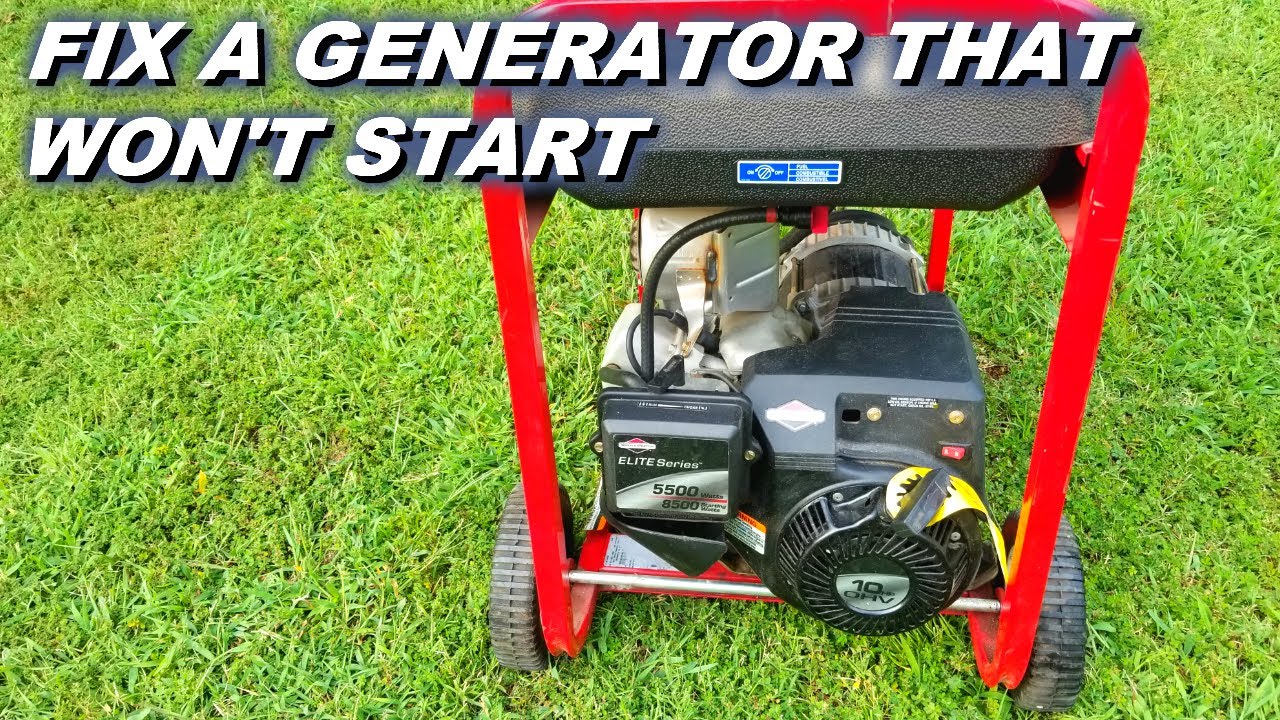 Fix a Briggs and Stratton generator that won't start.