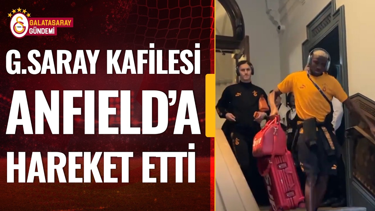 🚍 Galatasaray Kafilesi, Anfield Stadyumu'na Doğru Hareket Etti. #galatasaray #liverpool