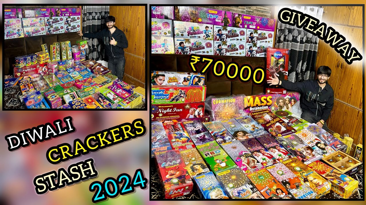 2024 Biggest Diwali Crackers Stash Worth ₹70000 😍 Cock Brand Sony Vinayaga Fireworks 🔥 