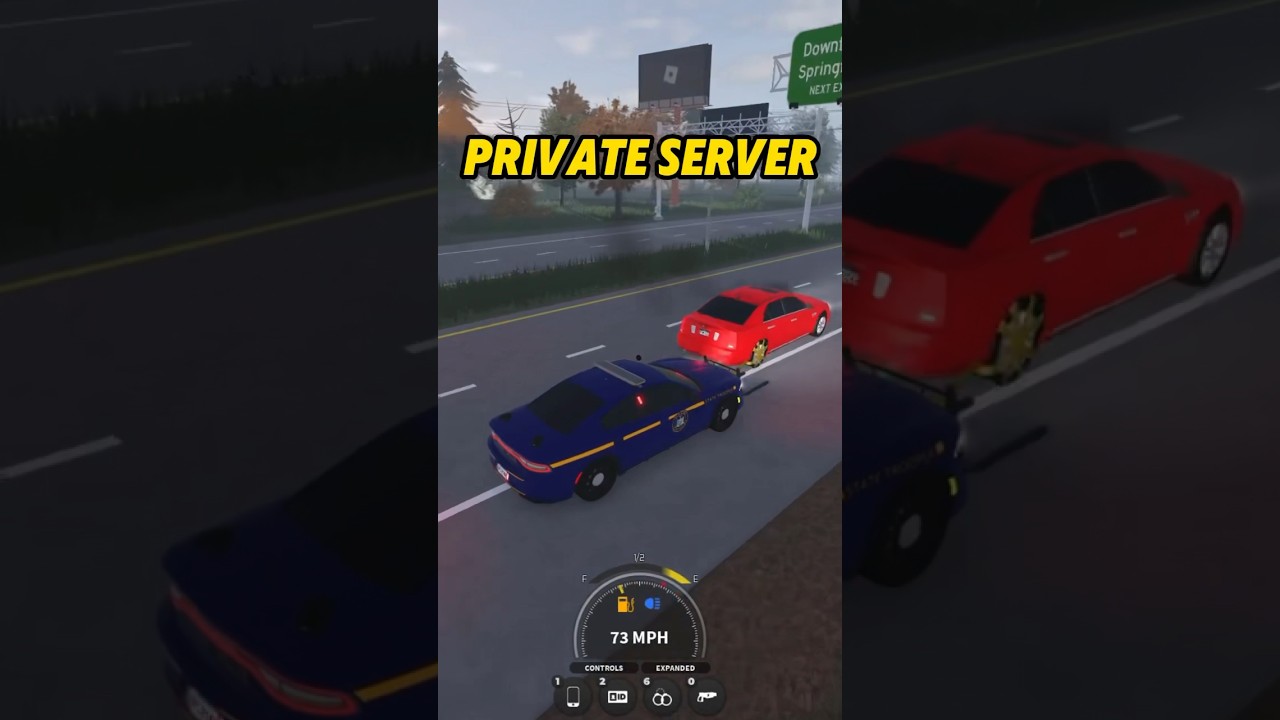 Getting arrested in private server vs public server #emergencyresponse  #erlc #erlcroblox